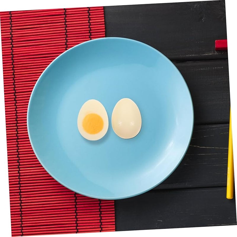 UPKOCH 4Pcs Artificial PVC Boiled Egg Models 5cm Kitchen Decor Photography Props - Image 4